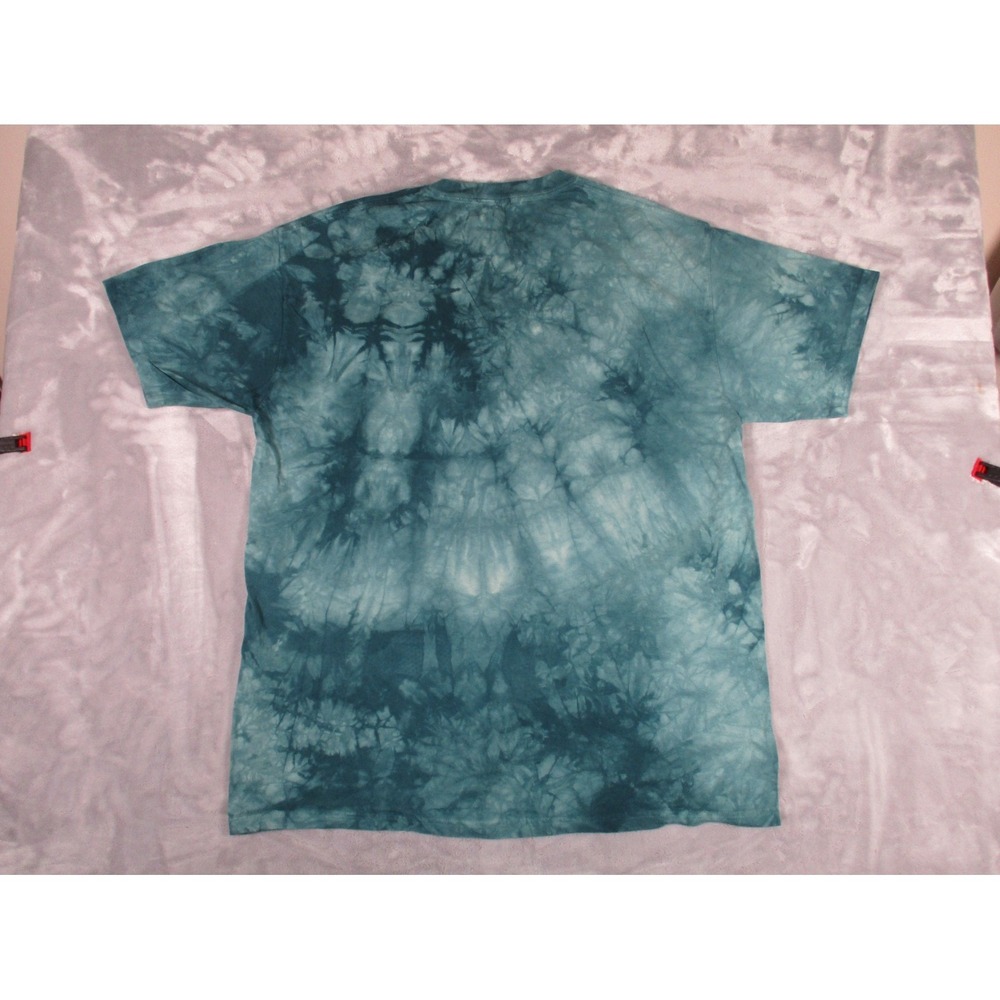 THE MOUNTAIN Jaguar Big Cat Wildlife Tie Dye Green‎ T Shirt XL 2016 USA - Picture 7 of 7